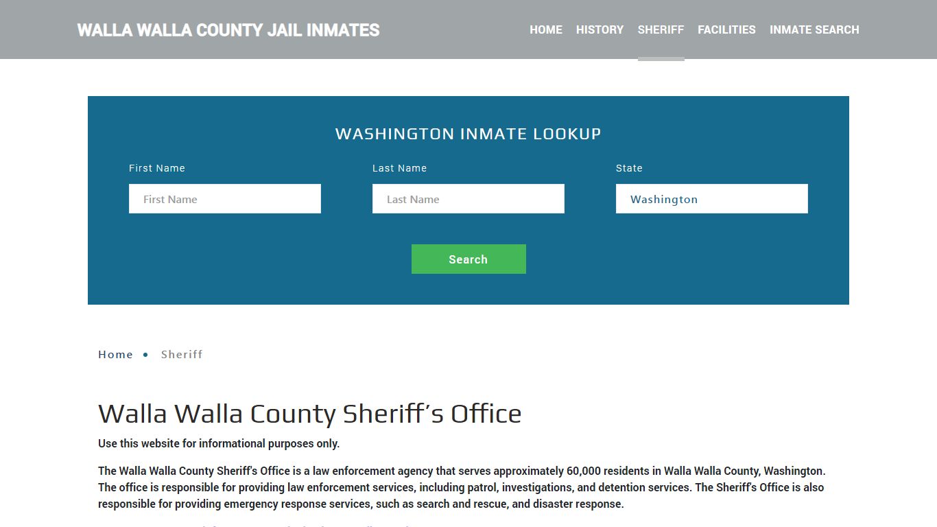 Walla Walla County Sheriff, WA Arrest Warrant Lookup