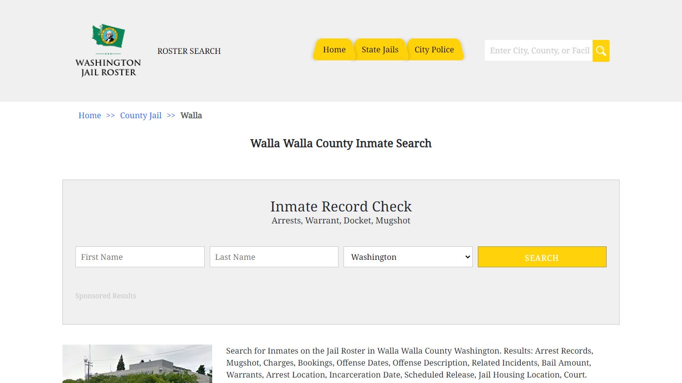 Walla Walla County Inmate Search - Jail Roster Search