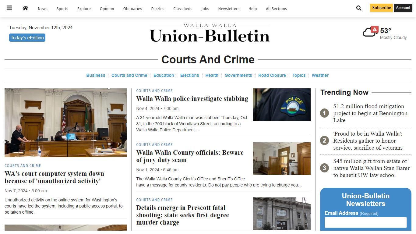 Courts And Crime - Union-Bulletin.com